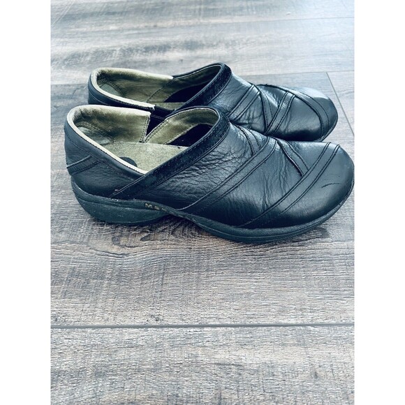 Merrell Primo Patch Loafers Clogs Shoes Womens Size 8 US 38.5 EU Black Leather - Picture 10 of 15